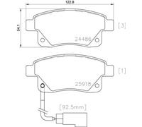 Brake Pads Set Rear P24066 Brembo 1371454 1433958 1530602 1554524 1560026 24486