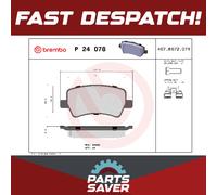 Brake Pads Set Rear P24078 Brembo 1426143 1426144 1439866 1459450 1503969 24496