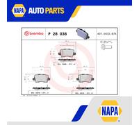 Brake Pads Set Rear P28038 Brembo 43022SMGE00 43022SMGE01 43022SMGE02 24518 New