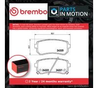 Brake Pads Set Rear P30025 Brembo 583021GA00 S583021GA00 583020ZA00 S583020ZA00