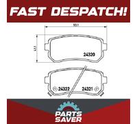 Brake Pads Set Rear P30025 Brembo 583021GA00 S583021GA00 583020ZA00 S583020ZA00