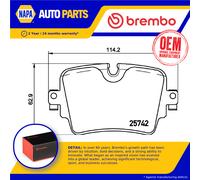 Brake Pads Set Rear P36033 Brembo C2D49907 T2R12793 T2R7946 25742 D17538981 New