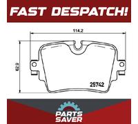 Brake Pads Set Rear P36033 Brembo C2D49907 T2R12793 T2R7946 25742 D17538981 New