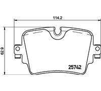 Brake Pads Set Rear P36033 Brembo C2D49907 T2R12793 T2R7946 25742 D17538981 New