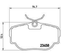 Brake Pads Set Rear P44009 Brembo SFP100470 SFP100490 SFP500130 STC1879 STC3684