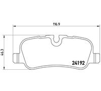 Brake Pads Set Rear P44019 Brembo LR012993 LR015519 LR032060 LR032377 LR055455