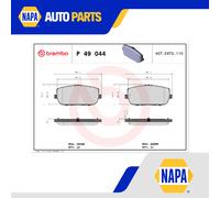 Brake Pads Set Rear P49044 Brembo 6000615057 68333396AA N1Y32643ZA N1Y32648ZA