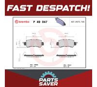 Brake Pads Set Rear P49047 Brembo DAY32648Z DAY32648ZA DAY32648ZB K0Y12648Z New
