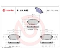 Brake Pads Set Rear P49059 Brembo GDYL2643Z GMY02643Z GMY02643ZA GMY02643ZB New