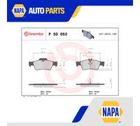 Brake Pads Set Rear P50052 Brembo 0004209804 0004230230 0034205120 0044204420