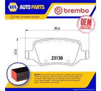 Brake Pads Set Rear P50058 Brembo 1684200420 4144200120 A1684200420 A4144200120