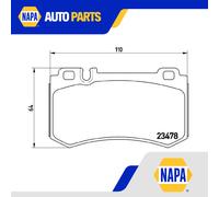 Brake Pads Set Rear P50061 Brembo 0004230430 0004320430 0034206220 0044204720