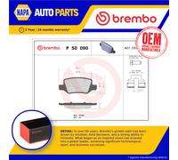 Brake Pads Set Rear P50090 Brembo 1694200420 1694201120 1694201420 1694201720