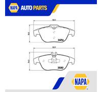 Brake Pads Set Rear P50104 Brembo 0054204920 0054205120 0074206120 0074206220