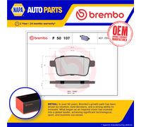 Brake Pads Set Rear P50107 Brembo 4154210400 4154210410 A4154210400 A4154210410