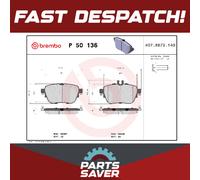 Brake Pads Set Rear P50136 Brembo 0004206000 0004206100 0004209203 0004209303
