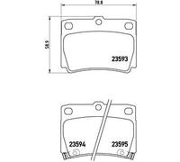 Brake Pads Set Rear P54026 Brembo 4605A783 4605B291 MN102626 MR307415 MR389575