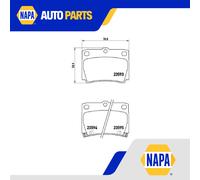 Brake Pads Set Rear P54026 Brembo 4605A783 4605B291 MN102626 MR307415 MR389575