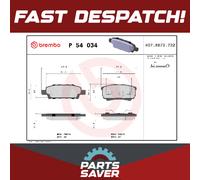 Brake Pads Set Rear P54034 Brembo 05191271AC 05191271AA 05191271AB 5191271AC New