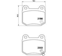 Brake Pads Set Rear P56048 Brembo 4605A050 4605B928 4605C034 MR407391 4406012U87