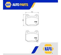 Brake Pads Set Rear P56048 Brembo 4605A050 4605B928 4605C034 MR407391 4406012U87