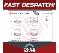 Brake Pads Set Rear P59031 Brembo 09117717 09195685 09198598 1605025 1605037 New