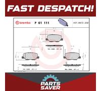 Brake Pads Set Rear P61111 Brembo 1609899680 1619790780 1620368680 1635677180
