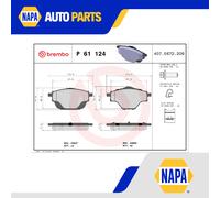 Brake Pads Set Rear P61124 Brembo 1609000980 1617535480 1619791280 95525386 New