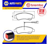 Brake Pads Set Rear P61125 Brembo 1612434180 1614412180 00000077366679 155253632