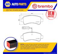 Brake Pads Set Rear P61130 Brembo 77368453 1612434080 77367094 1673605980 25988