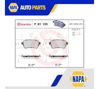 Brake Pads Set Rear P61133 Brembo 1617936880 1675991880 155253709 155253721 New