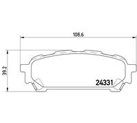 Brake Pads Set Rear P78014 Brembo 266965E040 26696FE040 26696FE050 24331 Quality