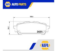 Brake Pads Set Rear P78014 Brembo 266965E040 26696FE040 26696FE050 24331 Quality