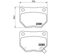 Brake Pads Set Rear P78016 Brembo MDX2750AA 26696FA000 26696FA020 26696FE060 New