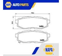 Brake Pads Set Rear P78018 Brembo 26696CA000 26696SG000 26696XA000 26696XA010