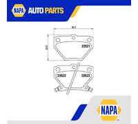 Brake Pads Set Rear P83052 Brembo 0446620090 0446652010 0446652020 0446652030