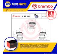 Brake Pads Set Rear P83052 Brembo 0446620090 0446652010 0446652020 0446652030