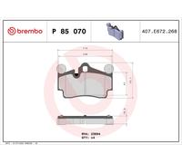Brake Pads Set Rear P85070 Brembo 4L0698451D 7L0698451 7L0698451A 7L0698451B New