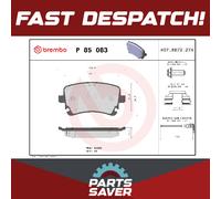 Brake Pads Set Rear P85083 Brembo 7E0698451 7E0698451A 7E0698451B 7H0698451 New