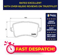 Brake Pads Set Rear P85100 Brembo 8K0698451 8K0698451D 8K0698451E 8K0698451G New