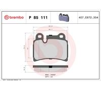 Brake Pads Set Rear P85111 Brembo 7L6698451B 24097 D12778393 Quality Guaranteed