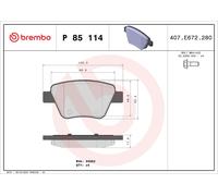 Brake Pads Set Rear P85114X Brembo 2K5698451 5K0698451 5K0698451A 5K0698451C New