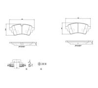 Brake Pads Set Rear P85186 Brembo 80A698451F 8W0698451AC 8W0698451AL 8W0698451AP