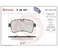 Brake Pads Set Rear PA6027 Brembo 42555917 500055564 504232812 29232 Quality New