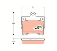 Brake Pads TRW GDB1283 for MERCEDES-BENZ