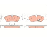 Brake Pads TRW GDB1300 for OPEL