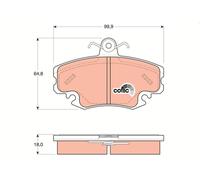 Brake Pads TRW GDB1332 for DACIA RENAULT
