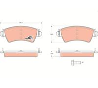 Brake Pads TRW GDB1501 for PEUGEOT