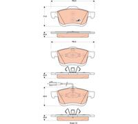 Brake Pads TRW GDB1864 for FIAT OPEL
