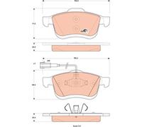 Brake Pads TRW GDB1865 for FIAT LANCIA OPEL